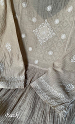 Load image into Gallery viewer, Women&#39;s Lakhnavi Handcrafted Mul Chanderi Semi - Stitched Angrakha And Dupatta Set - HONC0286658
