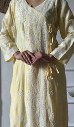 Load image into Gallery viewer, Women's Lucknowi Handcrafted Cotton Chikankari Angrakha - HONC0343794