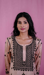 Load image into Gallery viewer, Shifa Women&#39;s Lakhnavi Handcrafted Modal Cotton Chikankari Kurta And Palazzo Set - HONC0205191
