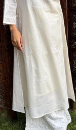 将图像加载到图库查看器中， Uzma Women&#39;s Lucknowi Handcrafted Cotton Chikankari Kurti - HONC0213270
