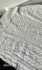 将图像加载到图库查看器中， Lucknowi Handcrafted Pure Silk Georgette Chikankari Unstitched Men&#39;s Kurta Fabric - HONC0313303
