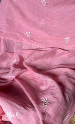 Load image into Gallery viewer, Women&#39;s Lakhnavi Handcrafted Mul Chanderi Chikankari Full Suit Material - HONC0307420

