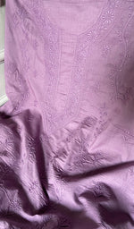 将图像加载到图库查看器中， Women's Lakhnavi Handcrafted Unstitched Cotton Chikankari Kurta Dupatta Set - HONC0362880