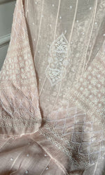Load image into Gallery viewer, Women&#39;s Lakhnavi Handcrafted Mul Chanderi Semi - stitched Anarkali And Dupatta Set- HONC0298067
