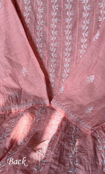 Load image into Gallery viewer, Women's Lakhnavi Handcrafted Chanderi Silk Semi - Stitched Anarkali And Dupatta Set - HONC0273155