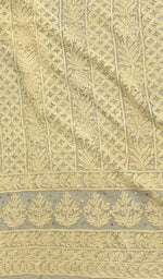 将图像加载到图库查看器中， Women&#39;s Lakhnavi Handcrafted Viscose Georgette Chikankari Unstitched Kurti Fabric - HONC0206903
