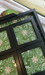 Load image into Gallery viewer, Chikankari Tray with Four Coasters - HONC0228429
