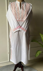 将图像加载到图库查看器中， Women&#39;s Lucknowi Handcrafted Cotton Chikankari Kurti - HONC0273958
