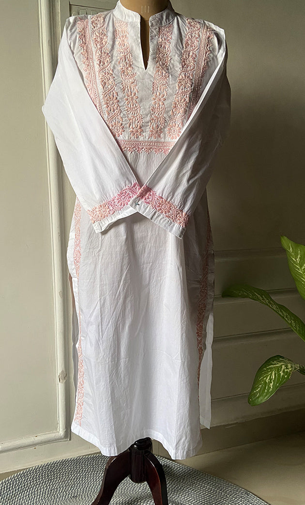 Women's Lucknowi Handcrafted Cotton Chikankari Kurti - HONC0273958