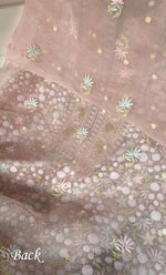 Load image into Gallery viewer, Women&#39;s Lakhnavi Handcrafted Pure Organza Chikankari Unstitched Kurta And Dupatta Set- HONC0318888
