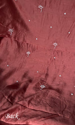 Load image into Gallery viewer, Women's Lucknowi Handcrafted Chanderi Silk Chikankari Full Suit Material - HONC0278002
