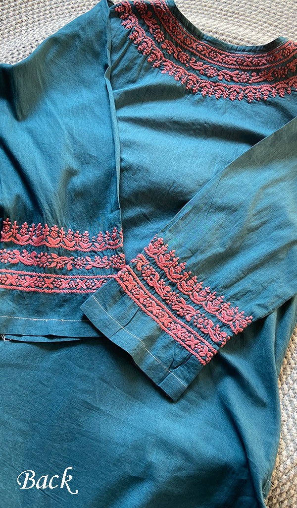 Women's Lucknowi Handcrafted Cotton Chikankari Kurti - HONC0301002