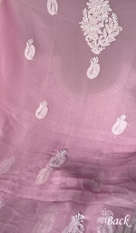 Load image into Gallery viewer, Women's Lucknowi Handcrafted Faux-Georgette Unstitched Chikankari Suit Material - HONC0348784