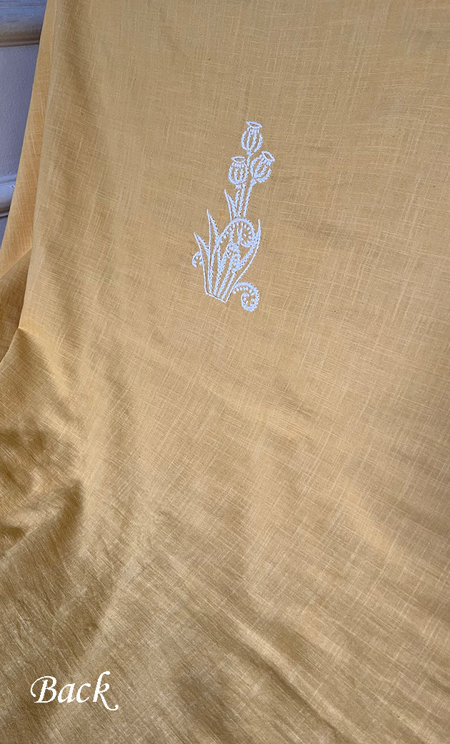 Meeras Women's Lakhnavi Handcrafted Unstitched Cotton Chikankari Suit Material - HONC0335715