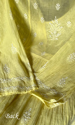 Load image into Gallery viewer, Women&#39;s Lakhnavi Handcrafted Mul Chanderi Semi - Stitched Angrakha And Dupatta Set - HONC0303408
