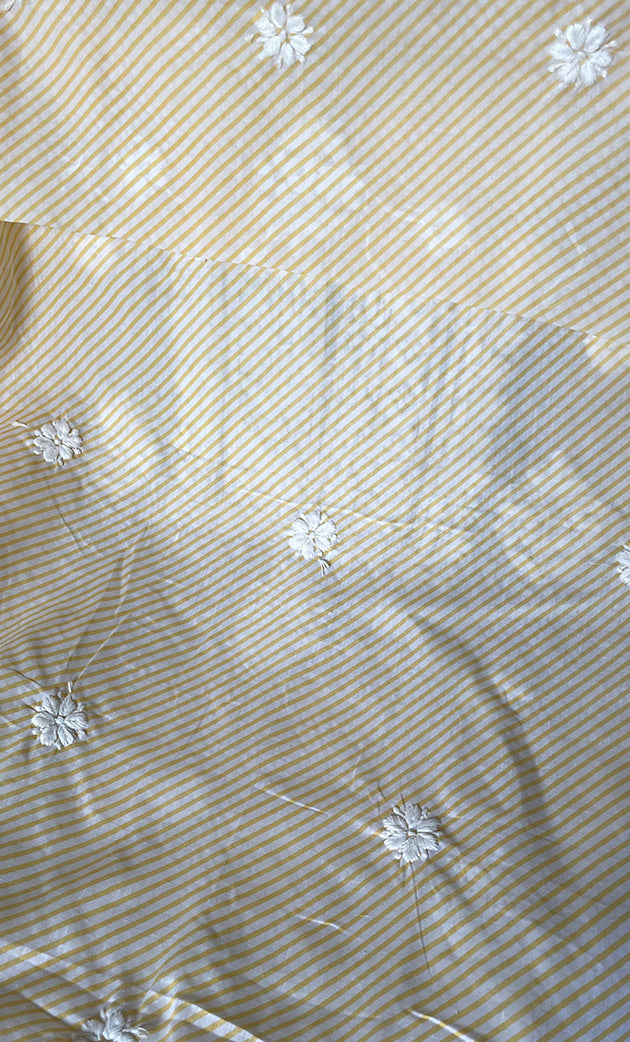 Shumaira Women's Lakhnavi Handcrafted Cotton Chikankari Unstitched Kurti Fabric - HONC0326379