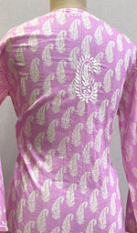 Load image into Gallery viewer, Sona Women&#39;s Lucknowi Handcrafted Cotton Chikankari Kurti - HONC0203619
