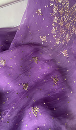 Load image into Gallery viewer, Marifa Women's Lakhnavi Handcrafted Pure Organza Chikankari Unstitched Kurta And Dupatta Set- HONC0362252