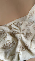 Load image into Gallery viewer, Women's Lakhnavi Handcrafted Mul Chanderi Unstitched Chikankari Full Suit