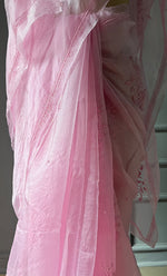 Load image into Gallery viewer, Women&#39;s Lucknowi Handcrafted Pure Organza Silk Chikankari Saree - HONC02283189
