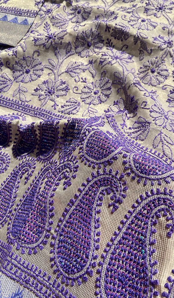Women's Lakhnavi Handcrafted Kota Chanderi Chikankari Kurti - HONC0126826
