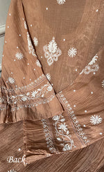 Load image into Gallery viewer, Women's Lakhnavi Handcrafted Mul Chanderi Semi - Stitched Anarkali And Dupatta Set - HONC0330160