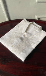 Load image into Gallery viewer, Men&#39;s Lucknowi Handcrafted Cotton Chikankari Kurta - HONC0247671
