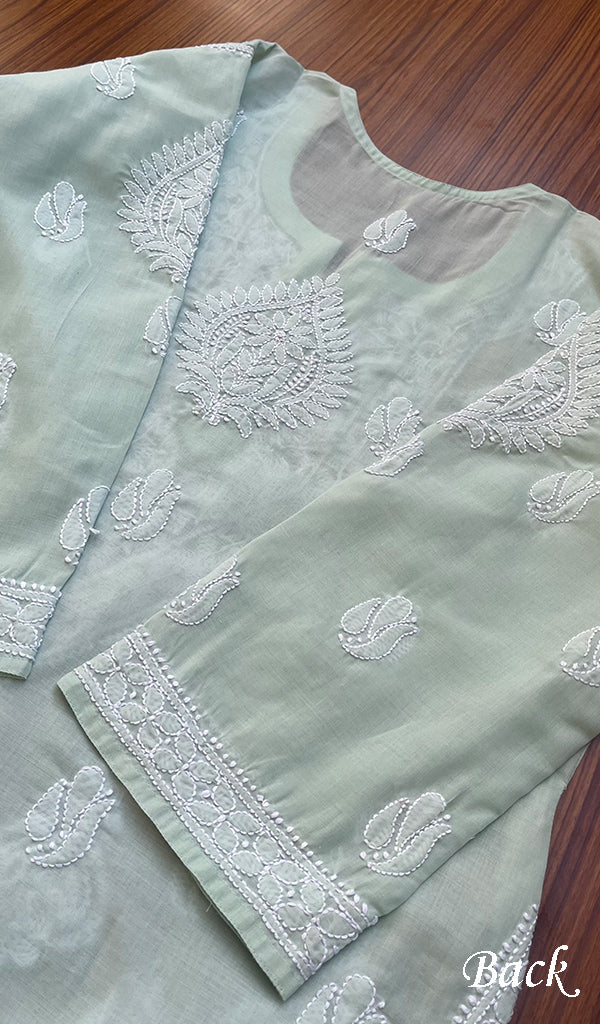 Women's Lakhnavi Handcrafted Cotton Chikankari Kurti - HONC0267940