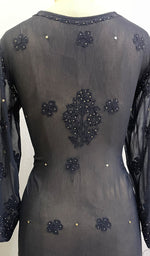 Women's Lakhnavi Handcrafted Viscose Georgette Chikankari Kurti -  HONC0139829