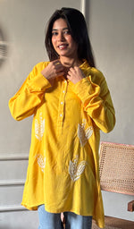 Load image into Gallery viewer, Trisha Women's Lakhnavi Handcrafted Cotton Oversized  Chikankari Top - HONC0325784