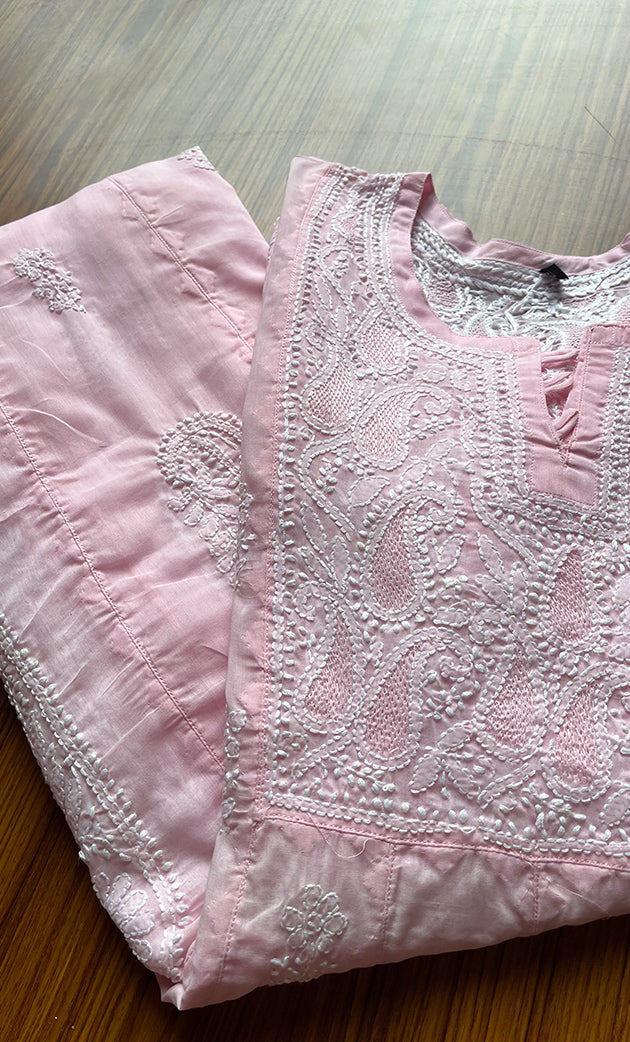 Women's Lucknowi Handcrafted Cotton Chikankari Kurti - HONC0248228