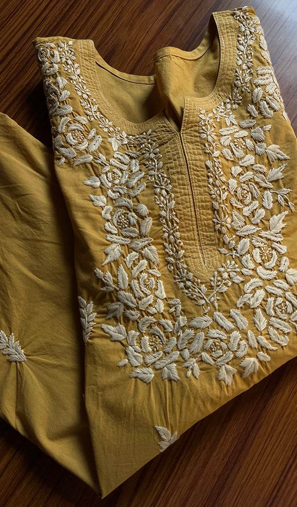 Women's Lucknowi Handcrafted Cotton Chikankari Kurti - HONC0300987