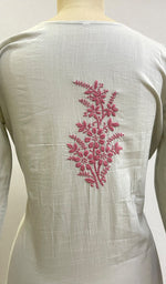 Load image into Gallery viewer, Shabina Women&#39;s Lucknowi Handcrafted Cotton Chikankari Kurti - HONC0193811
