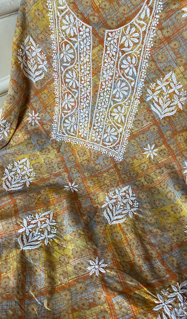Women's Lakhnavi Handcrafted Cotton Chikankari Kurta And Kurta Dupatta Set - HONC0264807