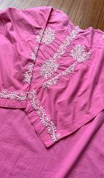 将图像加载到图库查看器中， Women&#39;s Lucknowi Handcrafted Cotton Chikankari Kurti - HONC0300990
