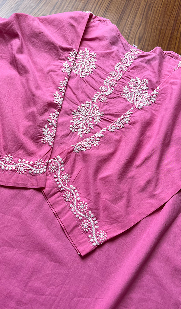 Women's Lucknowi Handcrafted Cotton Chikankari Kurti - HONC0300990
