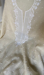 Load image into Gallery viewer, Women's Lakhnavi Handcrafted Mul Chanderi Unstitched Kurta And Dupatta Set - HONC0358263