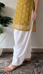 Women's Lucknowi Handcrafted Faux-Georgette Hakoba Chikankari Top- HONC0102614