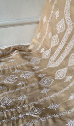将图像加载到图库查看器中， Aavya Women's Lakhnavi Handcrafted Mul Chanderi Unstitched Kurta And Dupatta Set- HONC0348673