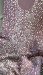 Load image into Gallery viewer, Women's Lakhnavi Handcrafted Mul Chanderi Unstitched Kurta And Dupatta Set - HONC288969