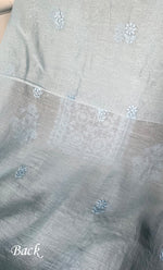 将图像加载到图库查看器中， Women's Lakhnavi Handcrafted Mul Chanderi Unstitched Chikankari Full Suit Material - HONC0305473