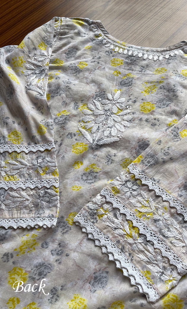 Women's Lucknowi Handcrafted Cotton Chikankari Kurti - HONC0279209