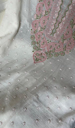 Load image into Gallery viewer, Women&#39;s Lakhnavi Handcrafted Mul Chanderi Unstitched Kurta And Dupatta Set - HONC0266433
