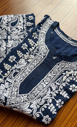 Load image into Gallery viewer, Women&#39;s Lucknowi Handcrafted Cotton Chikankari Kurti - HONC0298710
