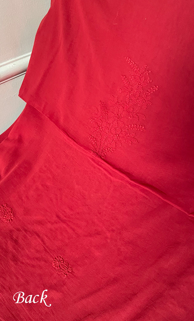 Women's Lakhnavi Handcrafted Unstitched Cotton Chikankari Suit Material - HONC061625