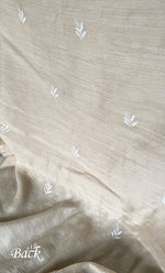 Load image into Gallery viewer, Lucknowi Handcrafted Munga Silk Chikankari Unstitched Unisex Kurta Fabric - HONC0319976