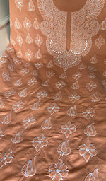 Load image into Gallery viewer, Women's Lakhnavi Handcrafted Cotton Unstitched Chikankari Suit Material - HONC0360795