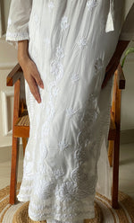 Load image into Gallery viewer, Women&#39;s Lucknowi Handcrafted Muslin Chikankari Kurti - HONC0296837
