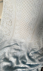 Load image into Gallery viewer, Women's Lakhnavi Handcrafted Viscose Georgette Chikankari Full Suit Material - HONC0317918