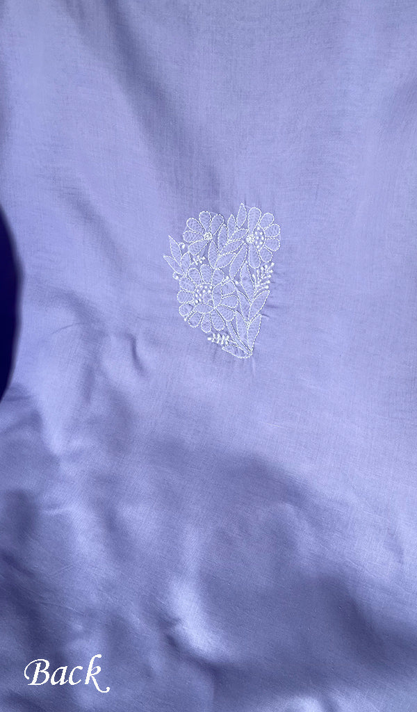 Farah Women's Lakhnavi Handcrafted Unstitched Cotton Chikankari Suit Material - HONC0298921